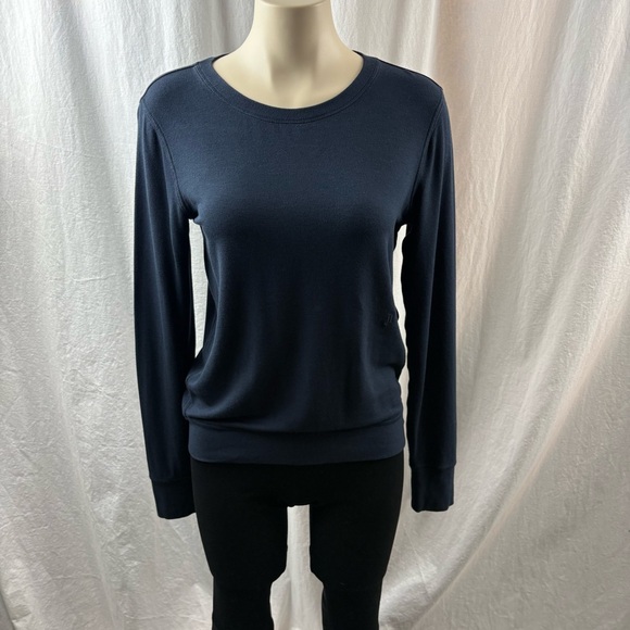 Kit and Ace Tops - Kit and Ace Navy Long-Sleeve Crewneck Top S/M